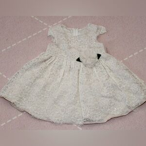 Rare Editions Toddler Girl Dress 24 Month Lace Sequin Ivory Party Dress